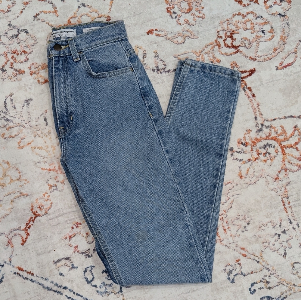American Apparel Light Blue High-Rise Jeans
